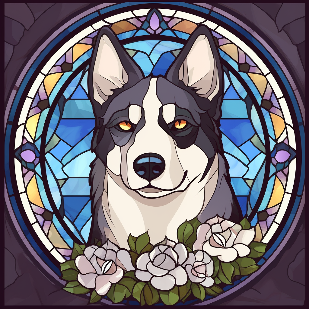 Abstract Husky Diamond Art Kit