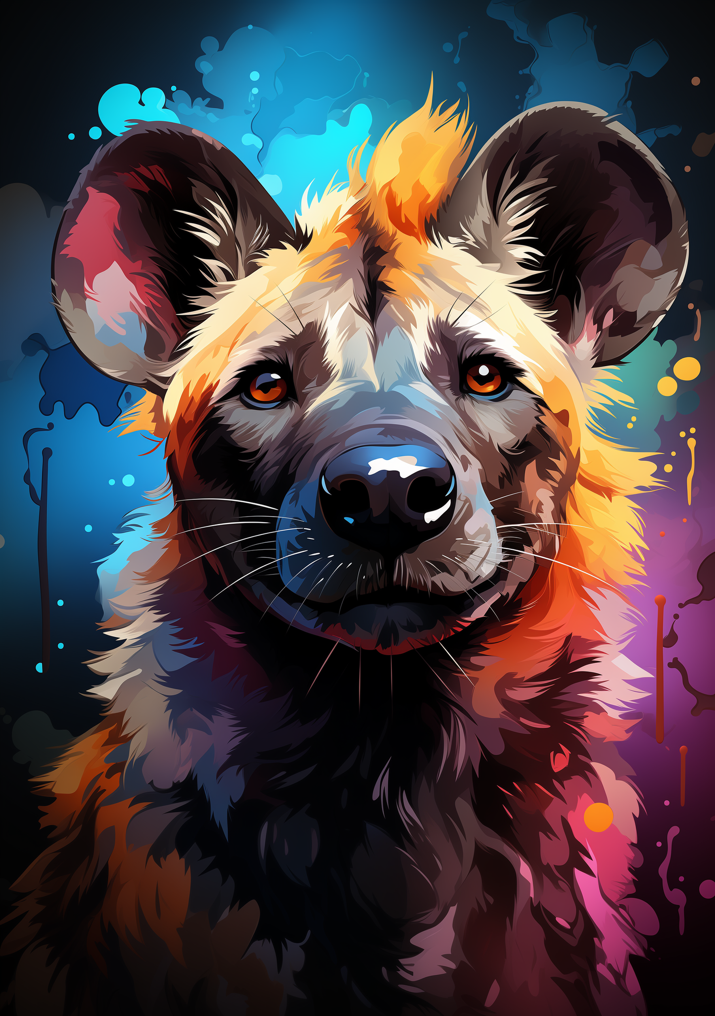 Abstract Hyena Diamond Art Kit
