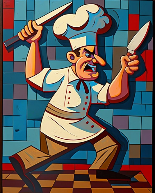Abstract Killer Chef Diamond Art Kit