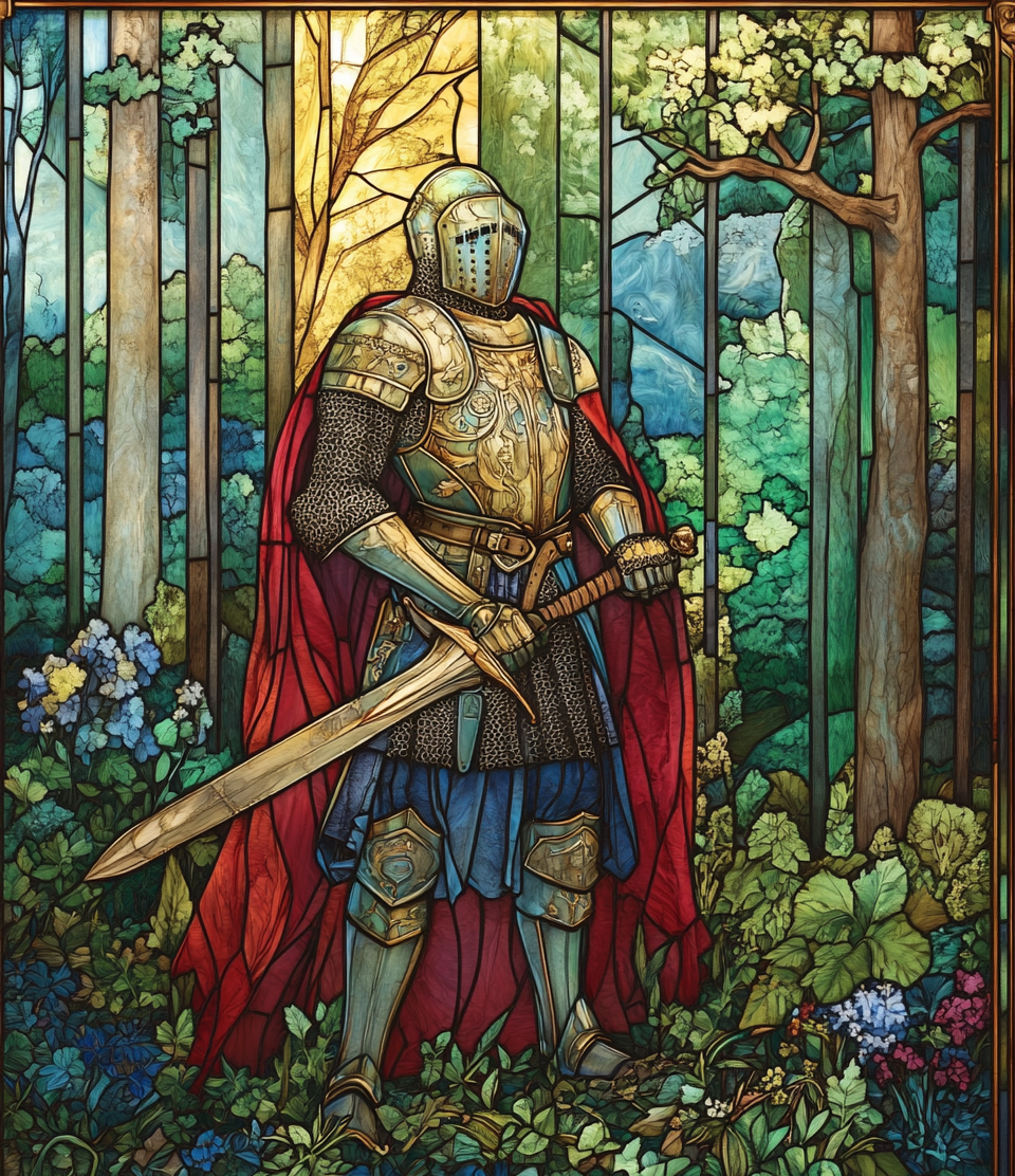 Abstract Knight in Shining Armor Diamond Art Kit
