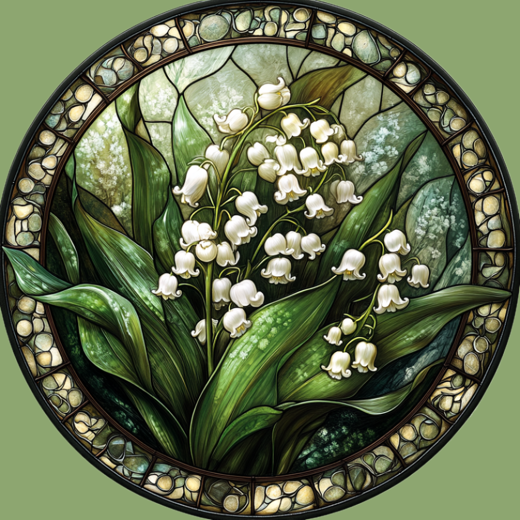 Abstract Lily of the Valley Circle Diamond Art Kit