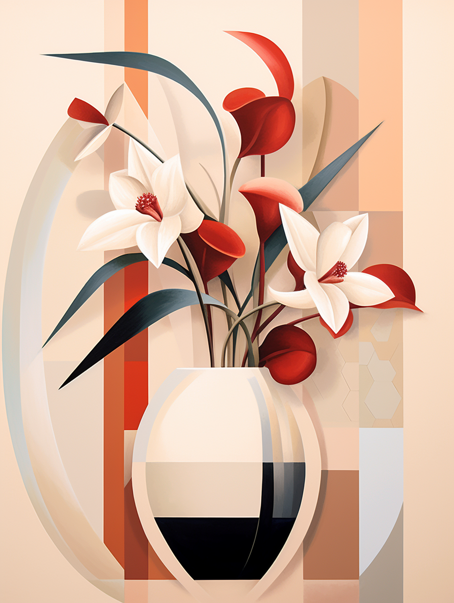 Abstract Lily in a Vase Diamond Art Kit