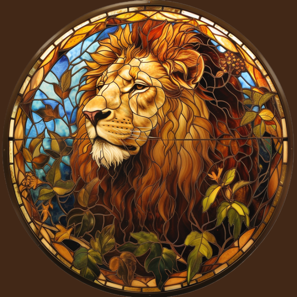 Abstract Lion Circle Diamond Art Kit