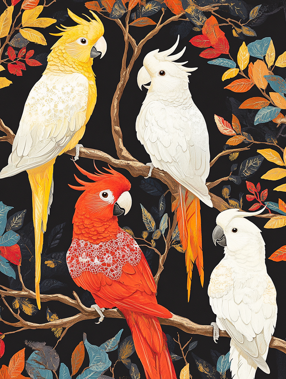 Abstract Macaws Diamond Art Kit