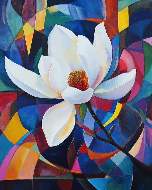 Abstract Magnolia Flower Diamond Art Kit