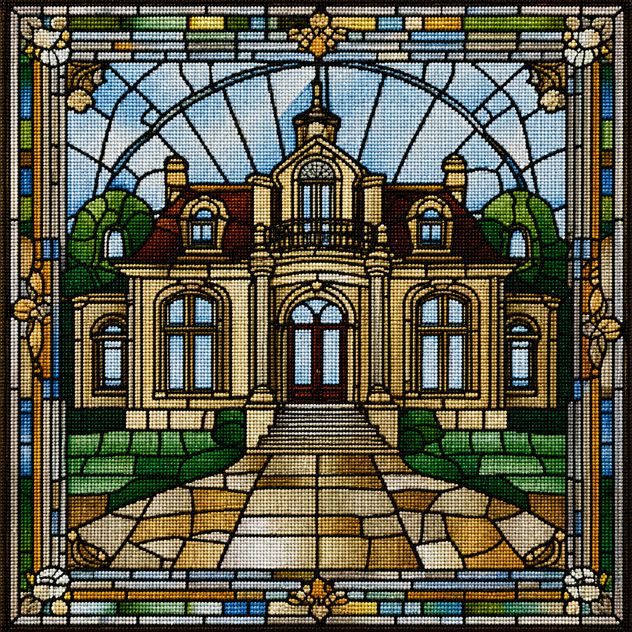 Abstract Mansion Diamond Art Kit