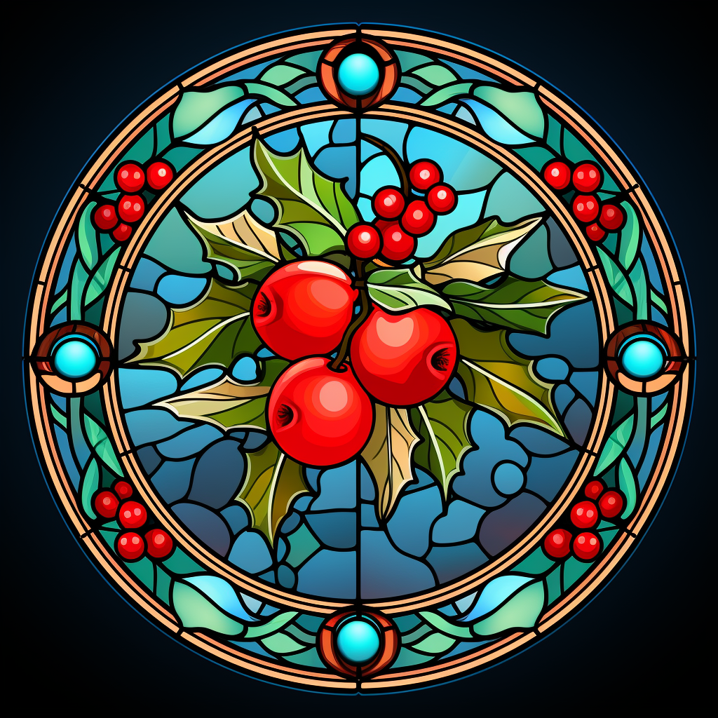 Abstract Mistletoe Circle Diamond Art Kit