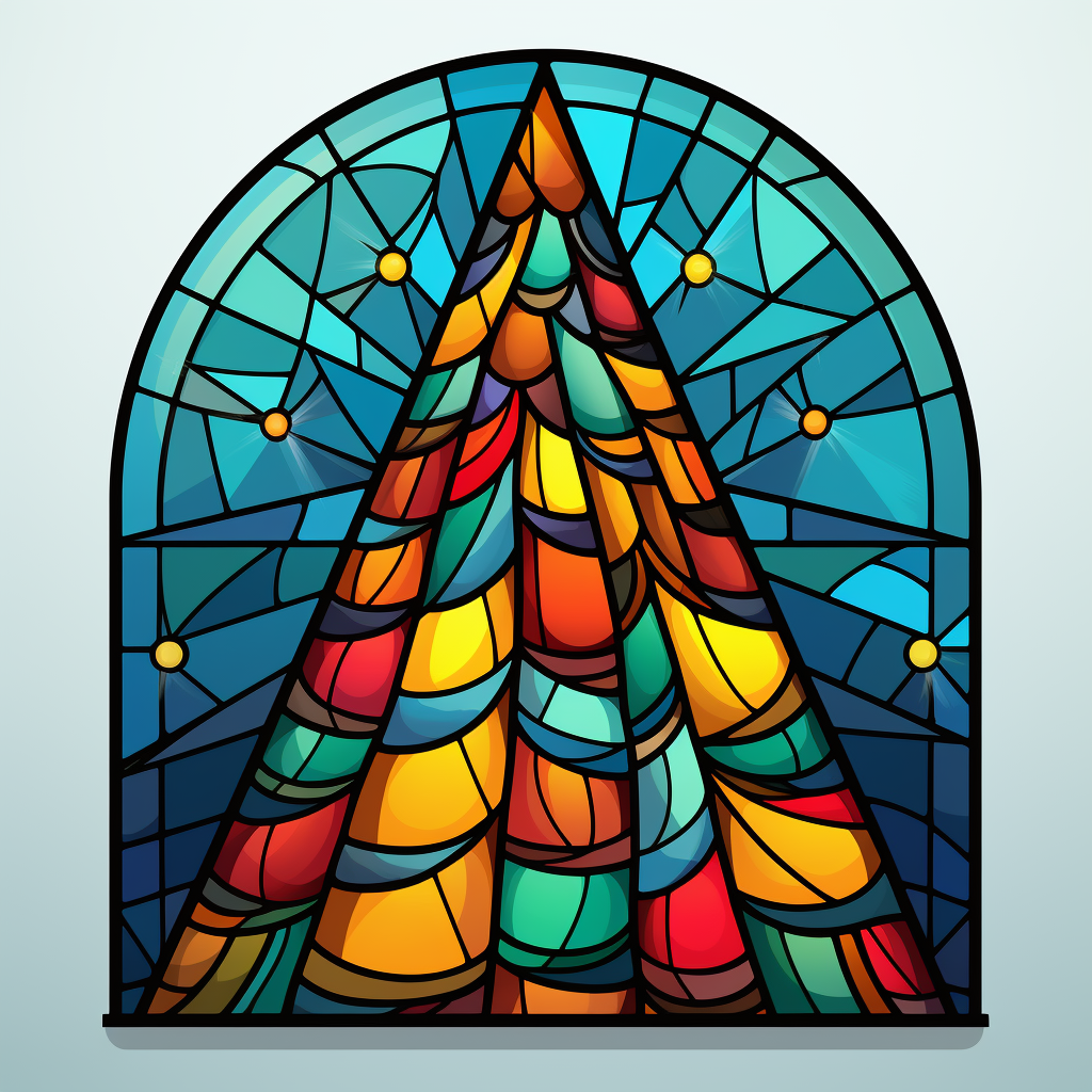 Abstract Point Christmas Tree Diamond Art Kit