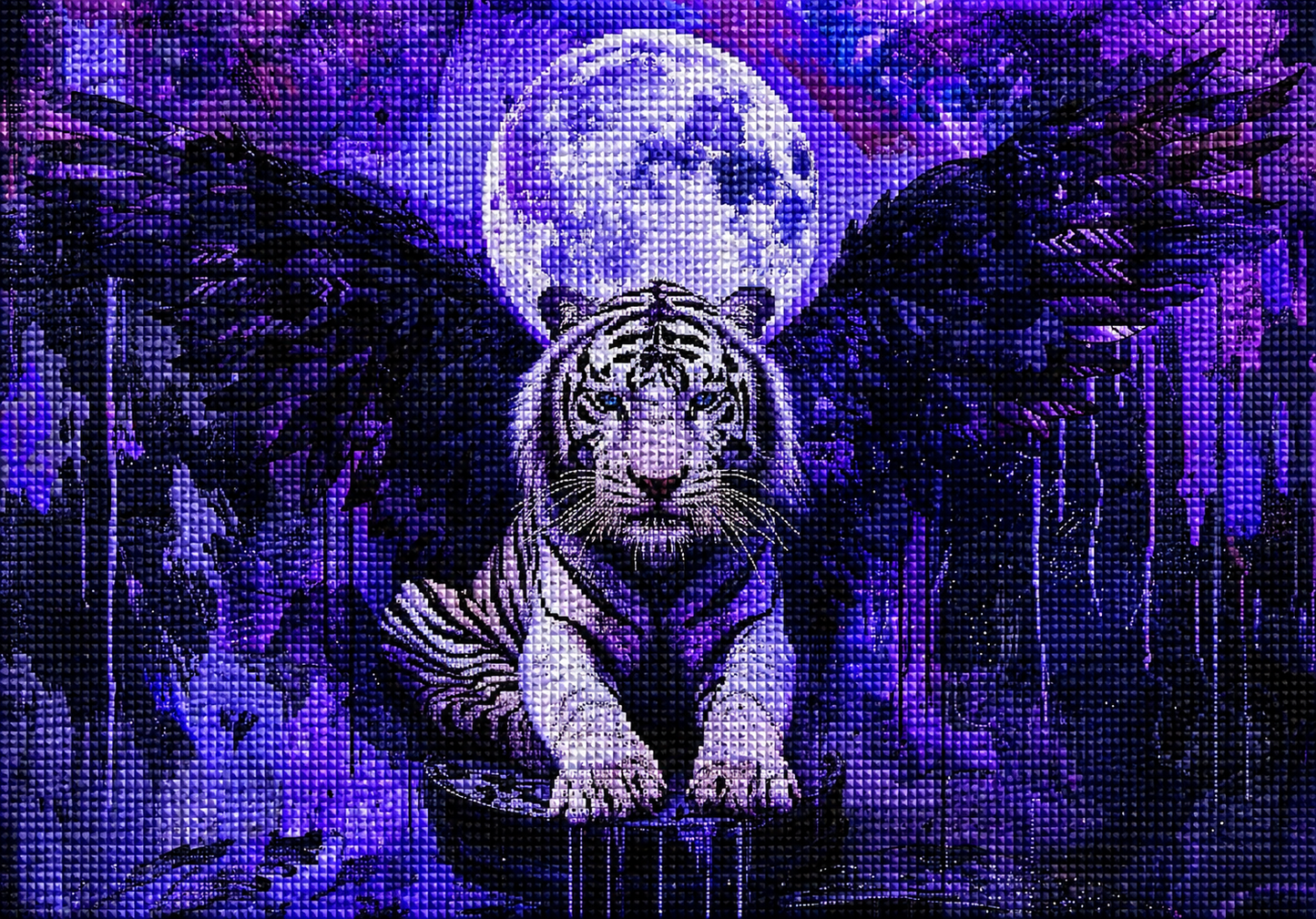Abstract Purple Winged Tiger Diamond Art Kit