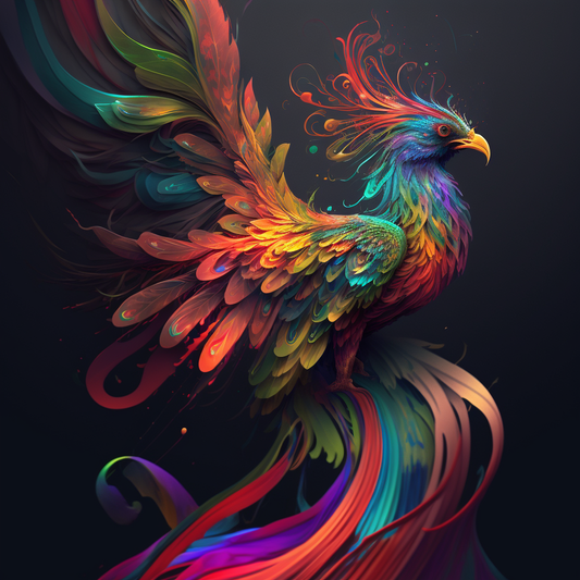 Abstract Rainbow Phoenix Diamond Art Kit