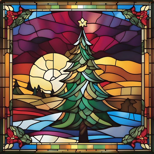 Abstract Star Christmas Tree Diamond Art Kit
