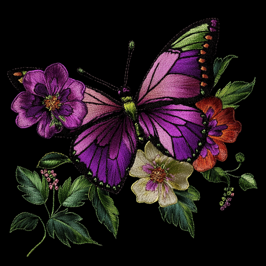 Abstract Stitch Butterfly Diamond Art Kit