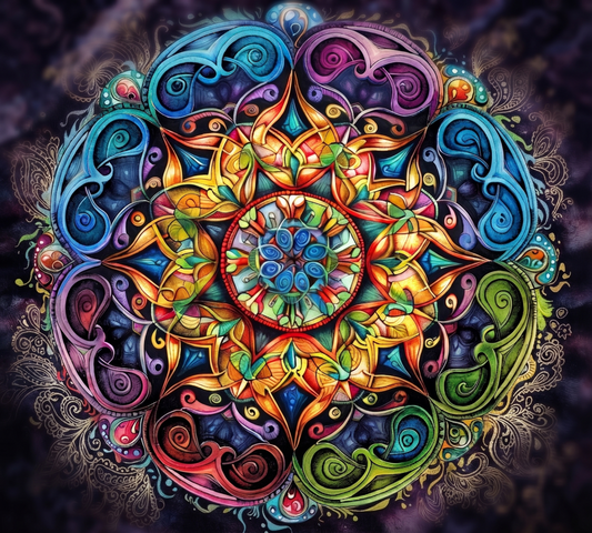 Abstract Swirls Mandala Diamond Art Kit