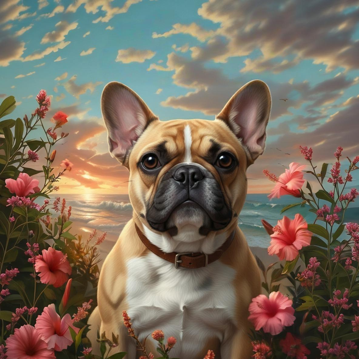Aloha French Bulldog Diamond Art Kit