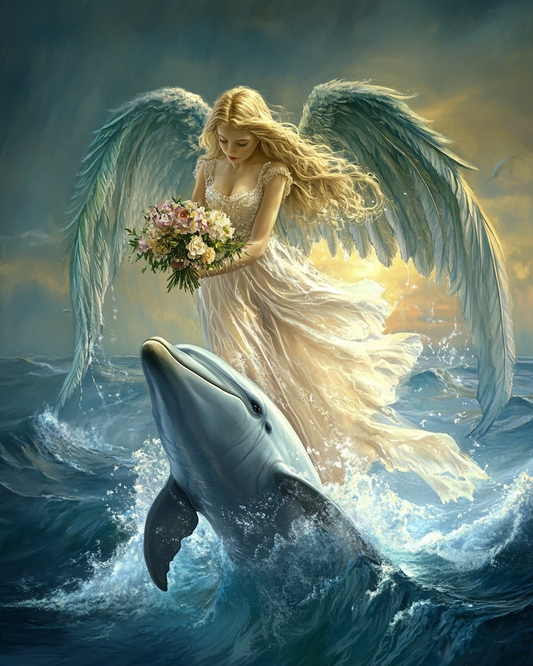 Angel and Dolphin Diamond Art Kit