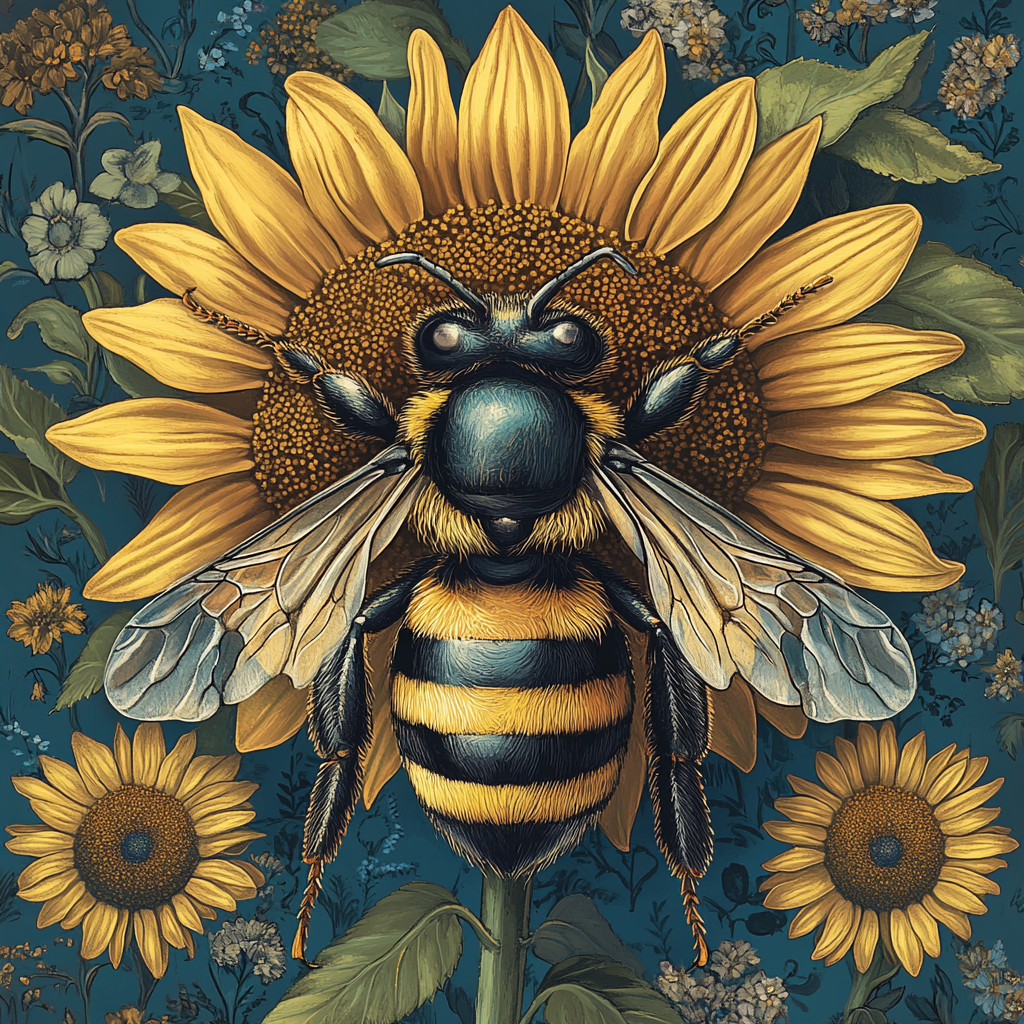 Bee and Sunflower Diamond Art Kit