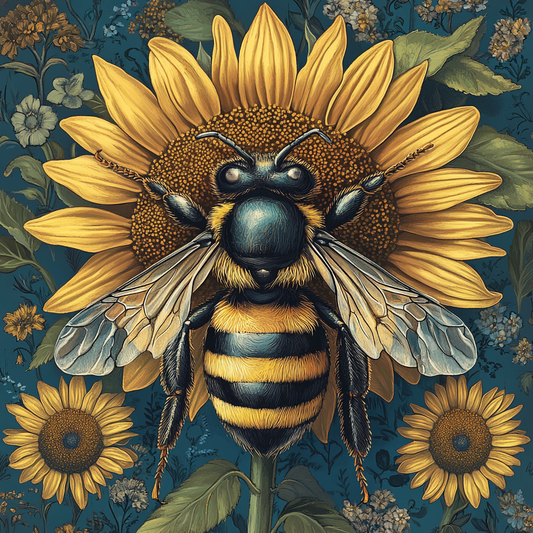 Bee and Sunflower Diamond Art Kit