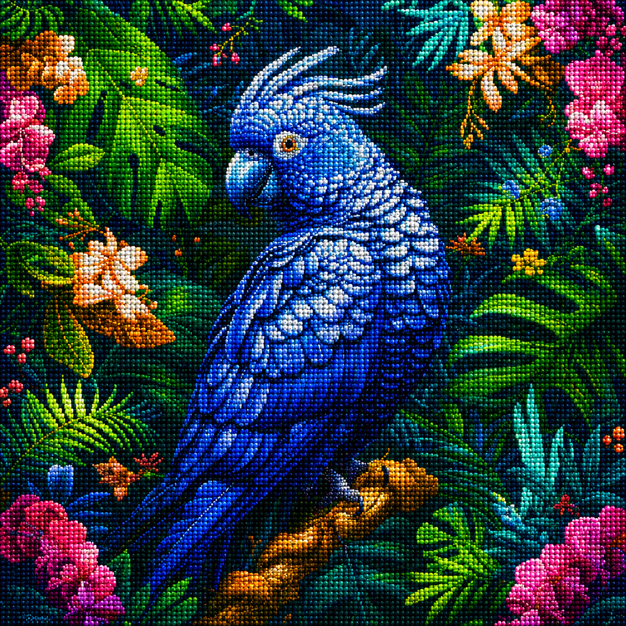 Blue Cockatoo Diamond Art Kit