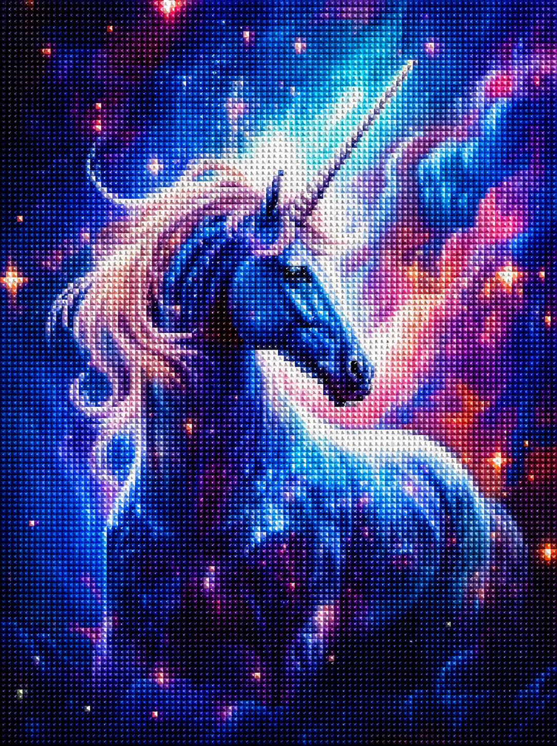 Blue Galaxy Unicorn Diamond Art Kit