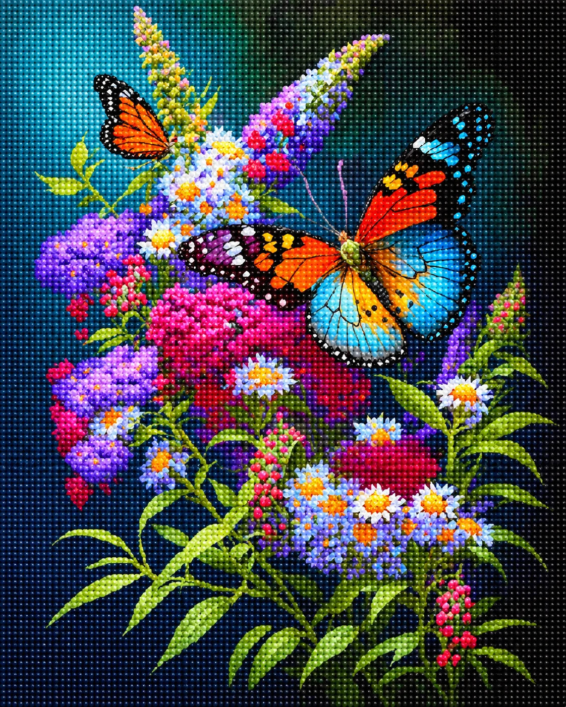 Bright Butterfly Bush Diamond Art Kit