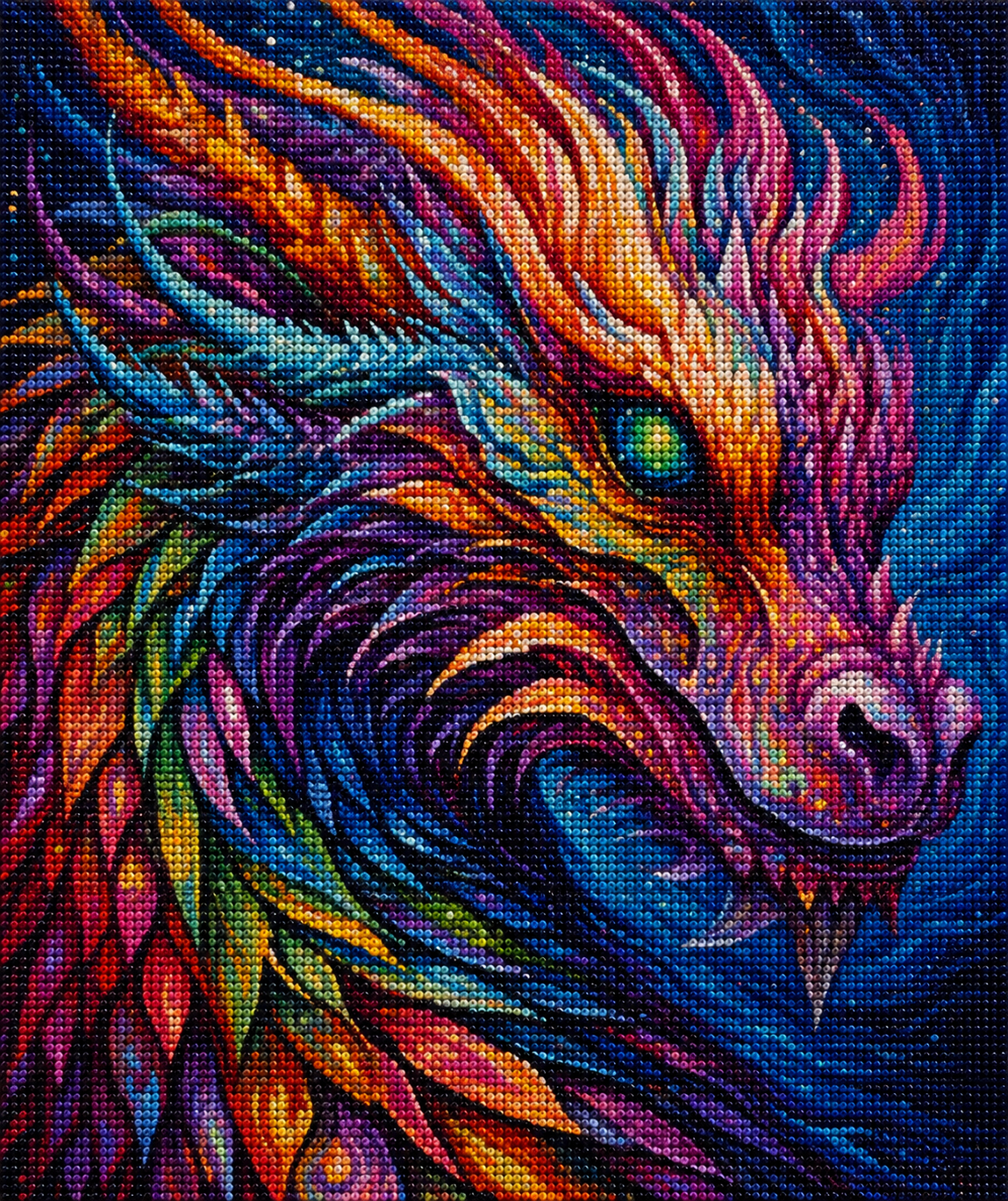 Bright Rainbow Dragon Diamond Art Kit