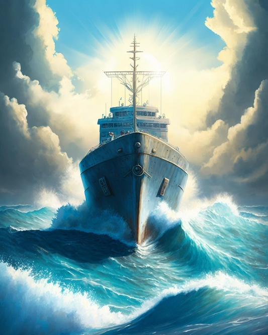 Bright Sunlight Ship Diamond Art Kit