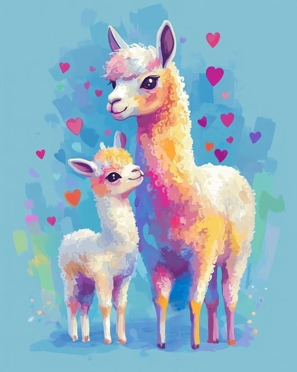 Hearts And Alpacas Diamond Art Kit
