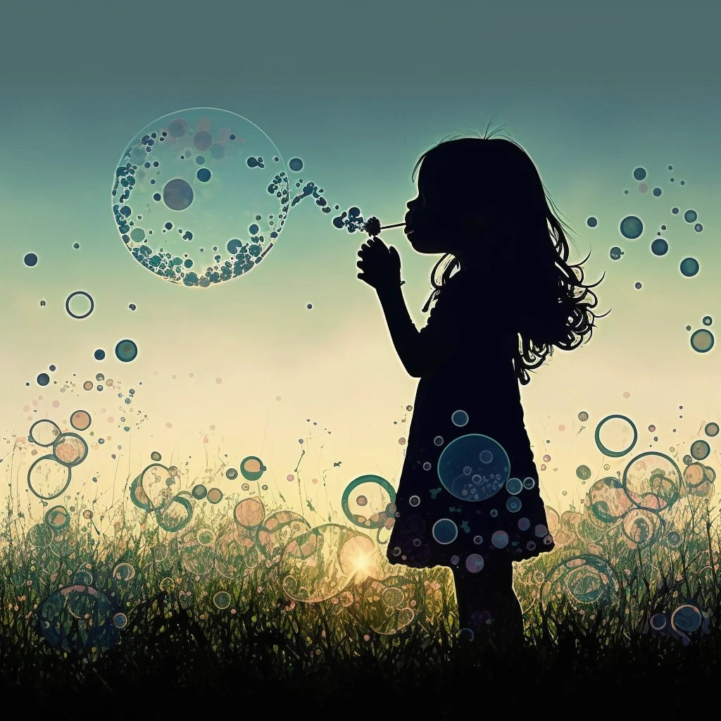 Blowing Bubbles Silhouette Diamond Art Kit