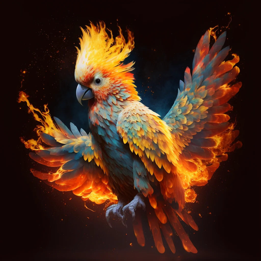 Fire Cockatoo Diamond Art Kit