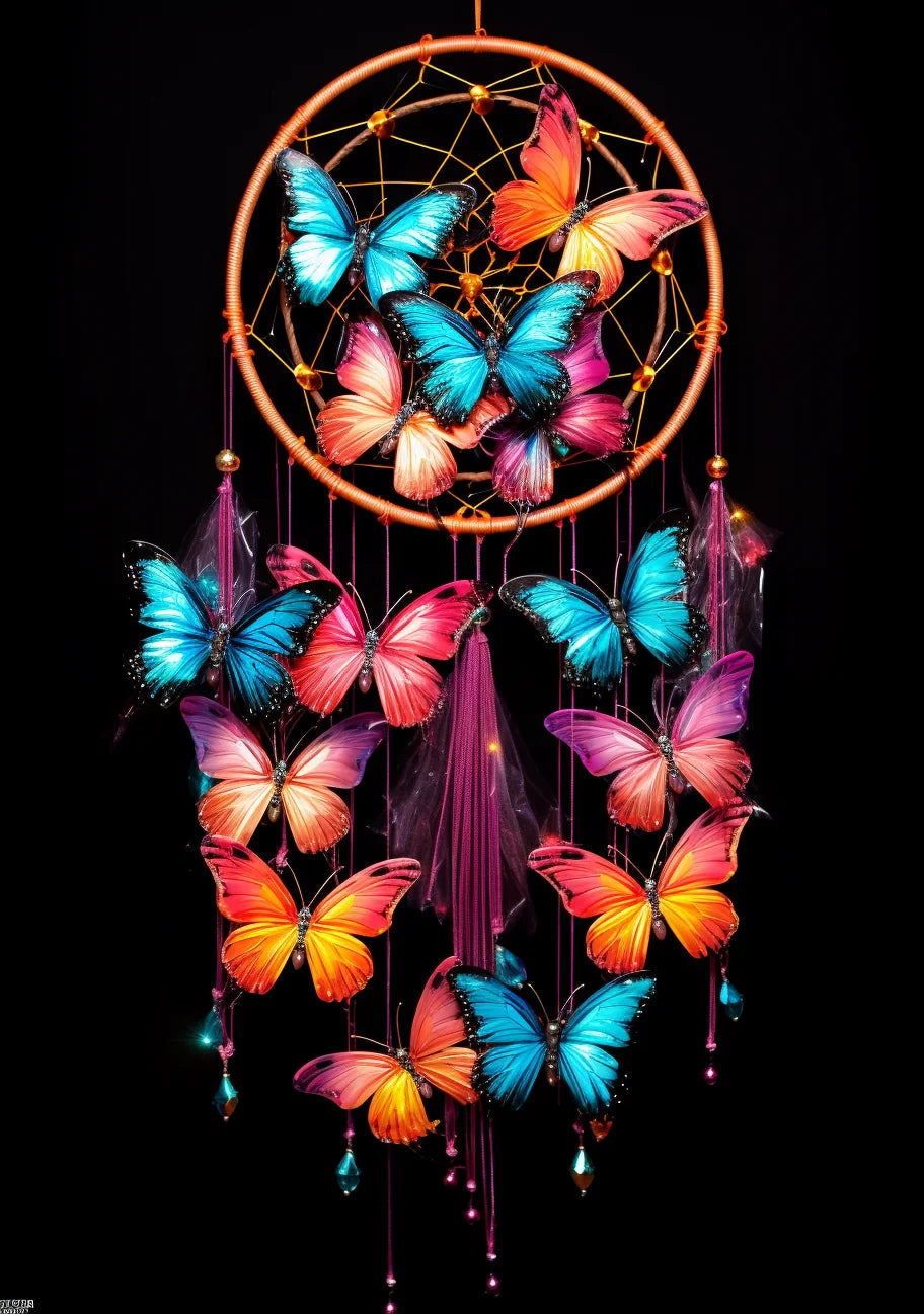 Colorful Butterfly Dreamcatcher Diamond Art Kit