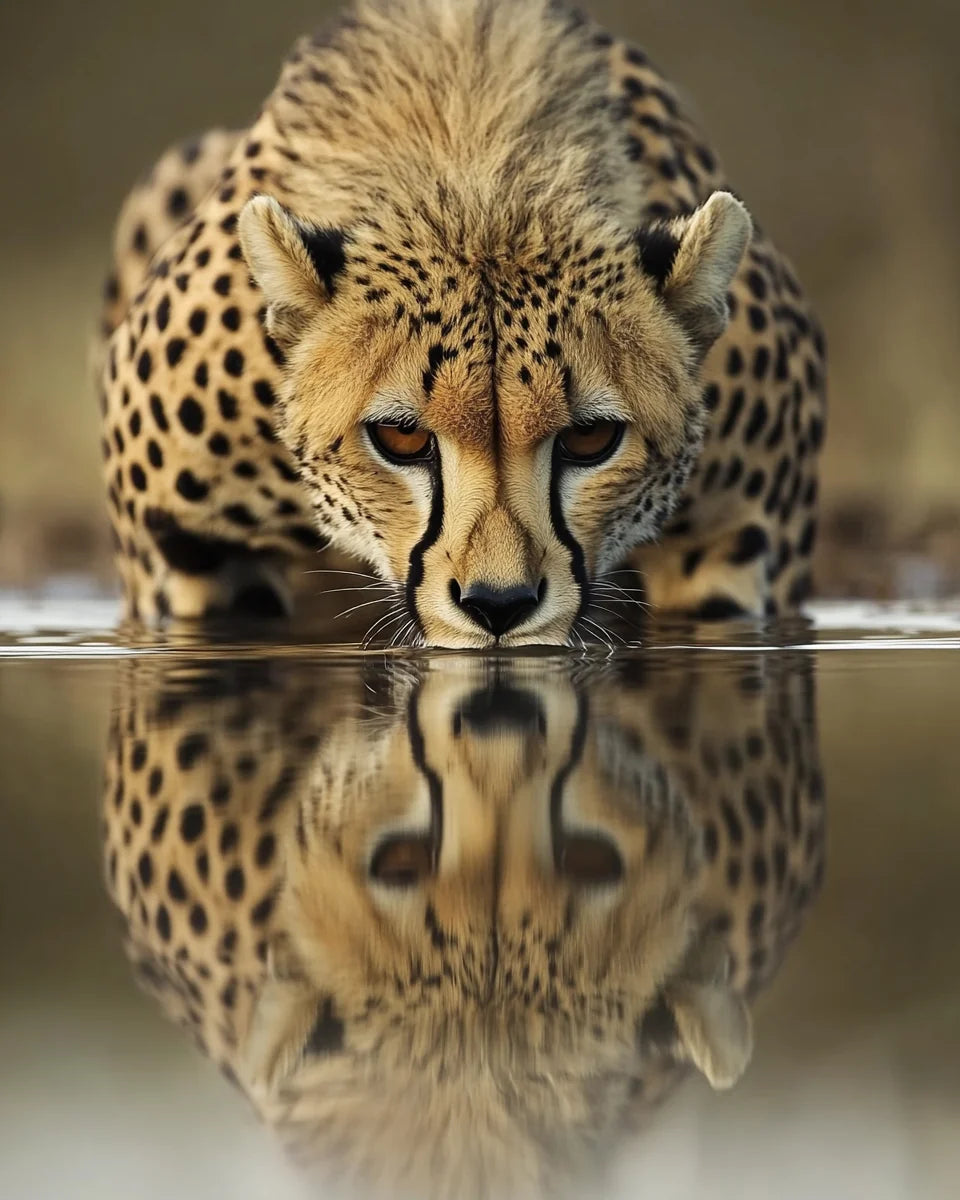 Cheetah Reflection Diamond Art Kit