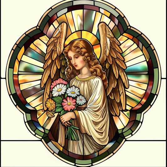 Abstract Angel Flower Bouquet Diamond Art Kit