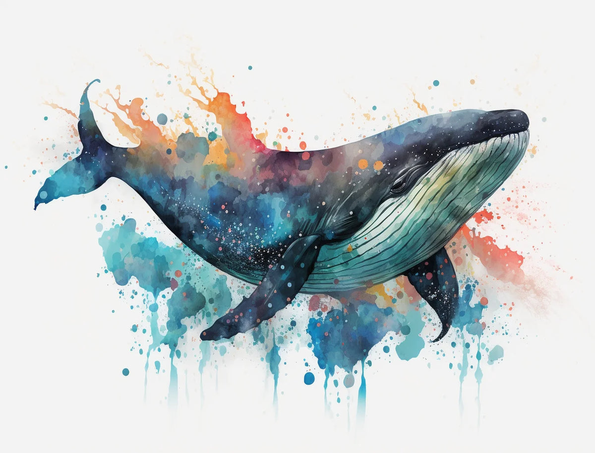 Watercolor Whale Diamond Art Kit