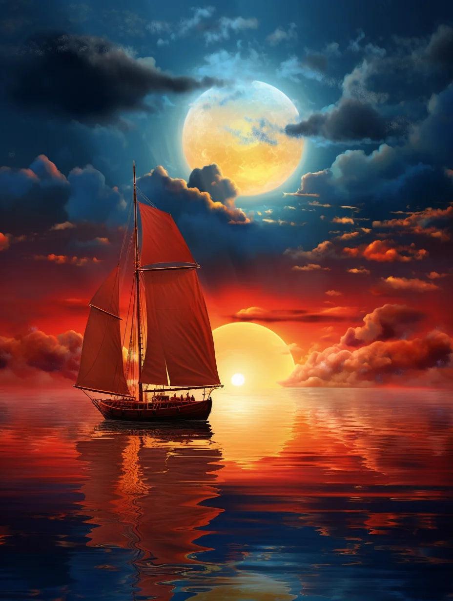 Doublemoon Sailboat Diamond Art Kit