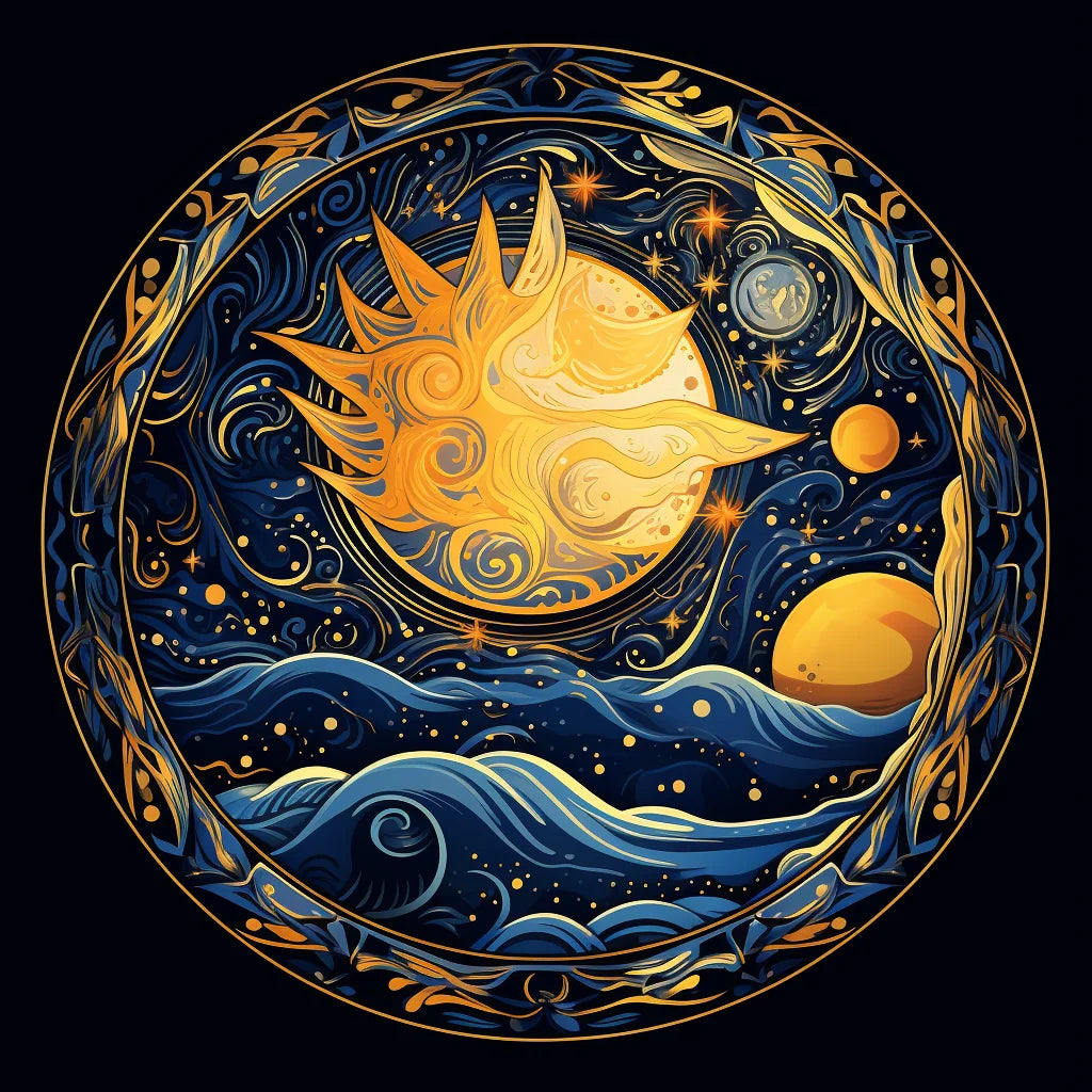 Water And Suns Circle Diamond Art Kit