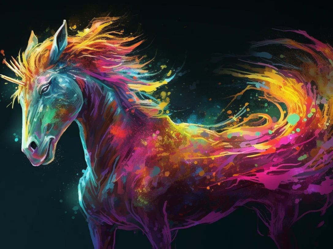 Colorful Paint Horse Diamond Art Kit