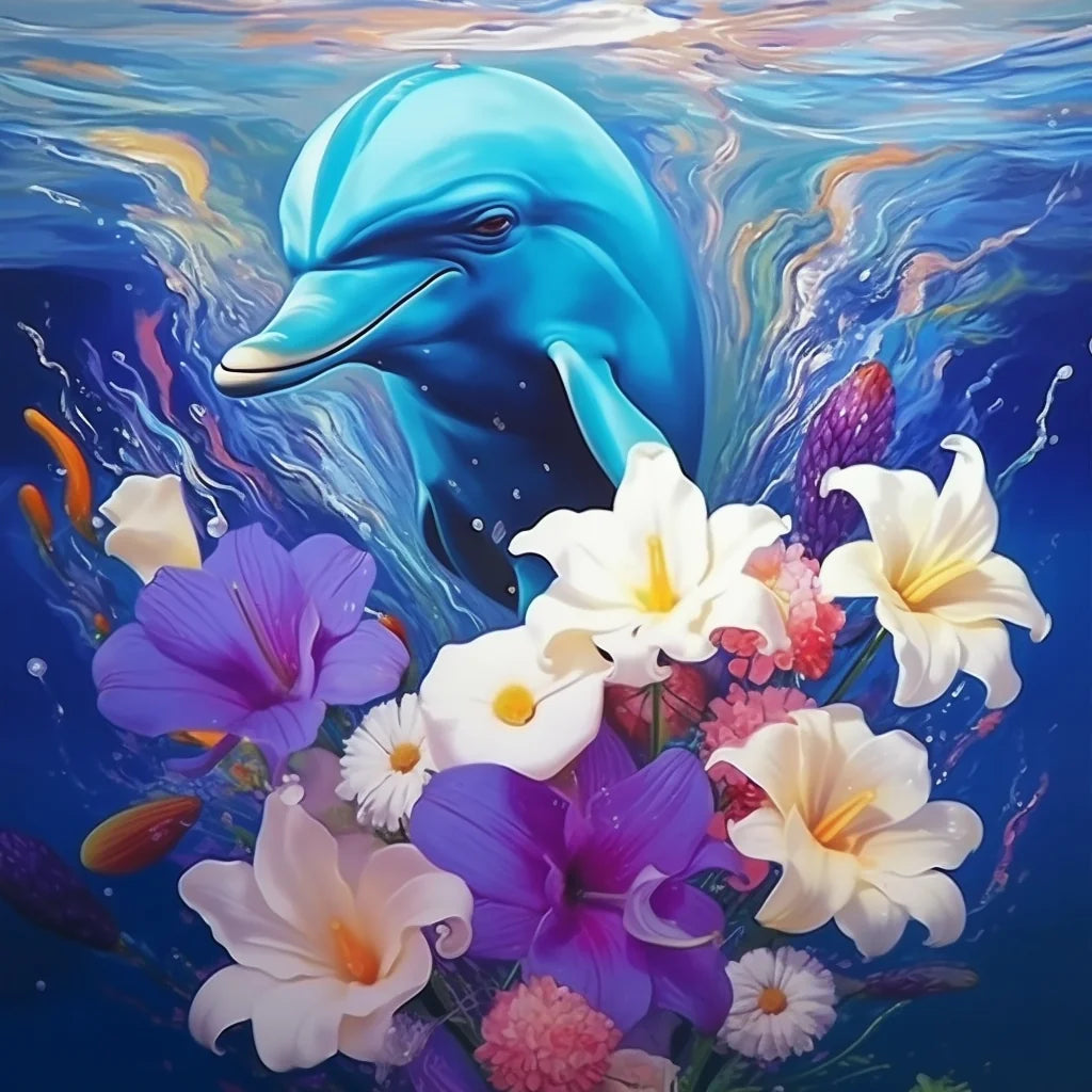 Dolphin White Li Lites Diamond Art Kit