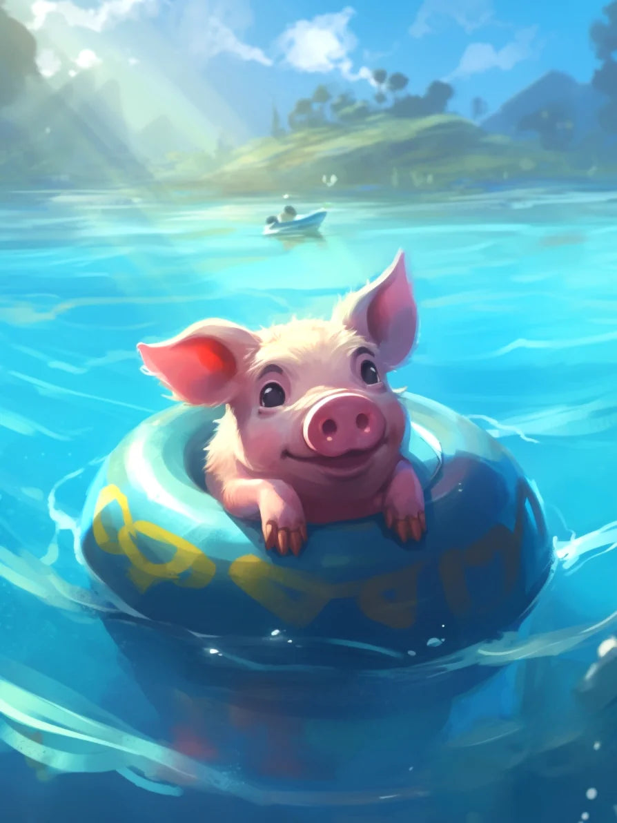 Inner Tube Piglet Diamond Art Kit