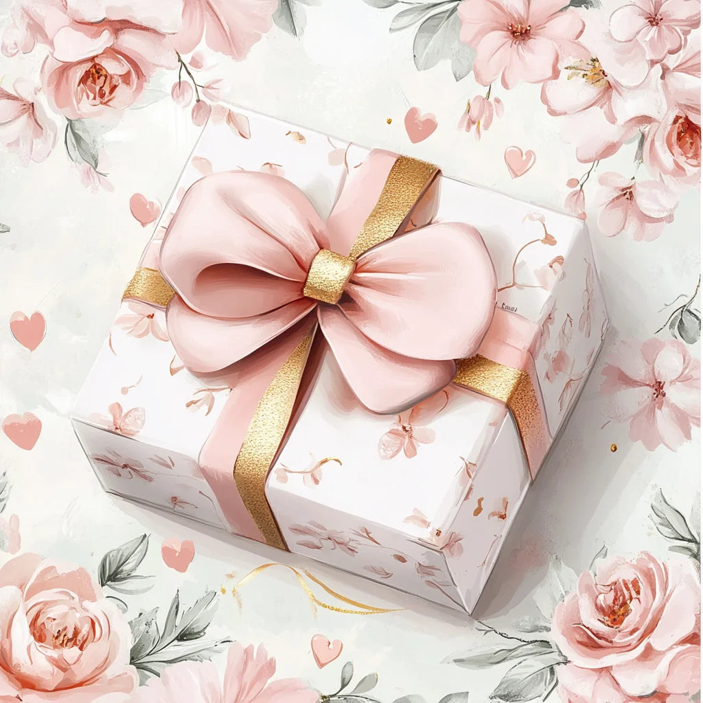 Pink Roses Gift Diamond Art Kit