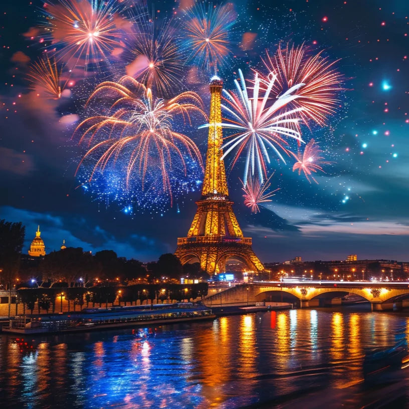 Fireworks And Eiffel Tower Diamond Art Kit