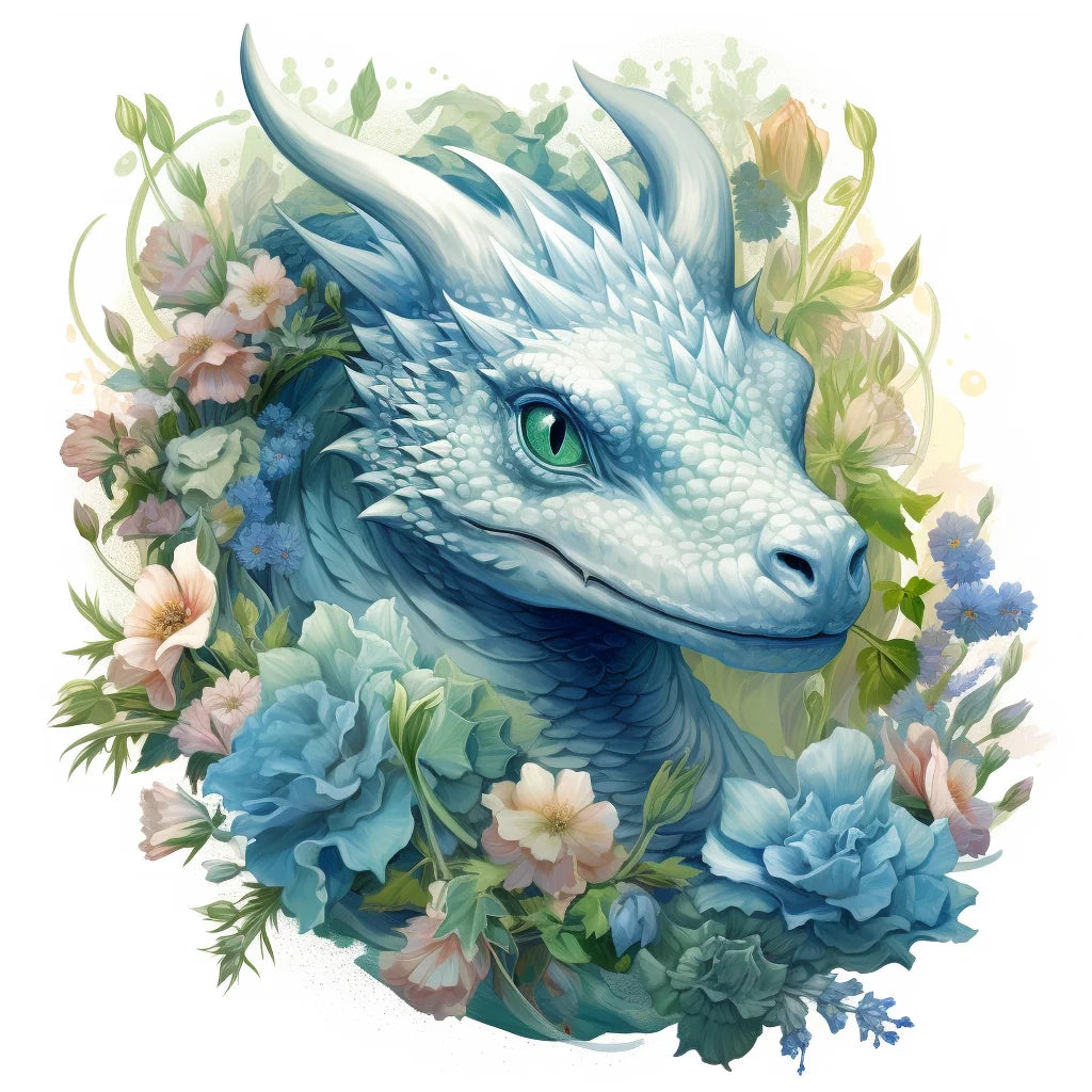 Green Bluedragon Flowers Diamond Art Kit