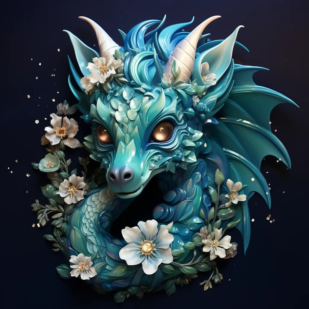 Glowing Eye Green Dragon Diamond Art Kit