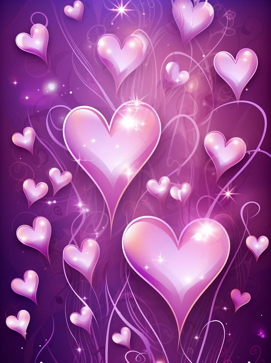 Abstract Rising Hearts Diamond Art Kit