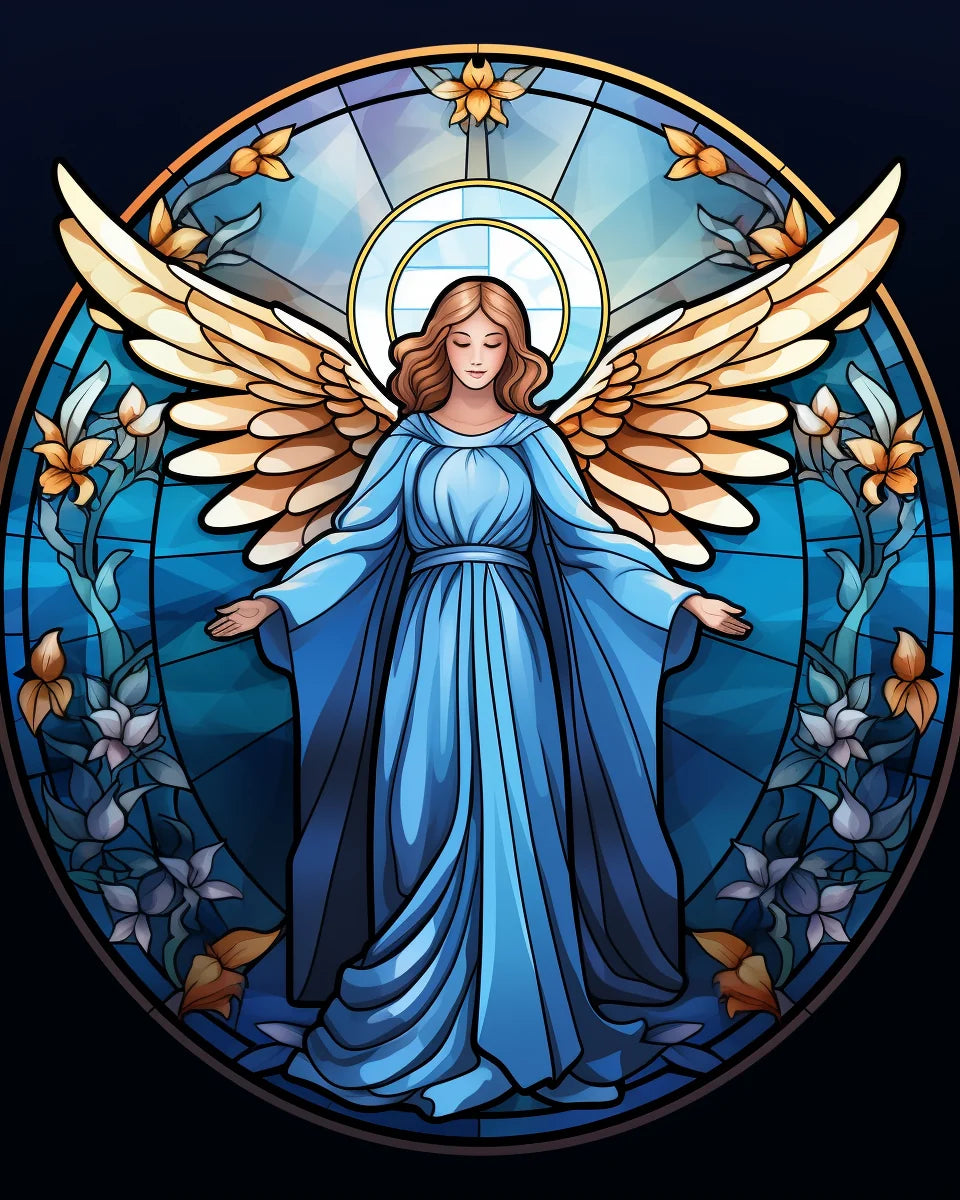 Blue Dress Abstract Angel Diamond Art Kit