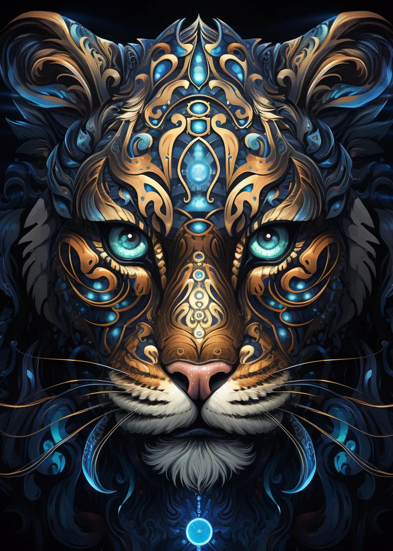 Glowing Gem Tiger Diamond Art Kit