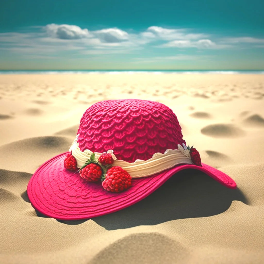 Abstract Raspberry Beach Hat Diamond Art Kit