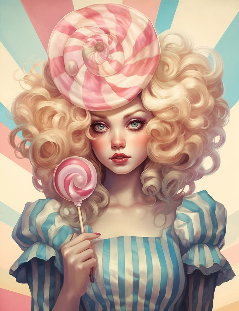 Swirl Pop Girl Diamond Art Kit