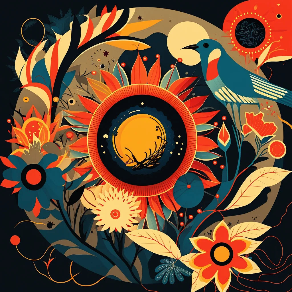 Abstract Sunflowers Diamond Art Kit