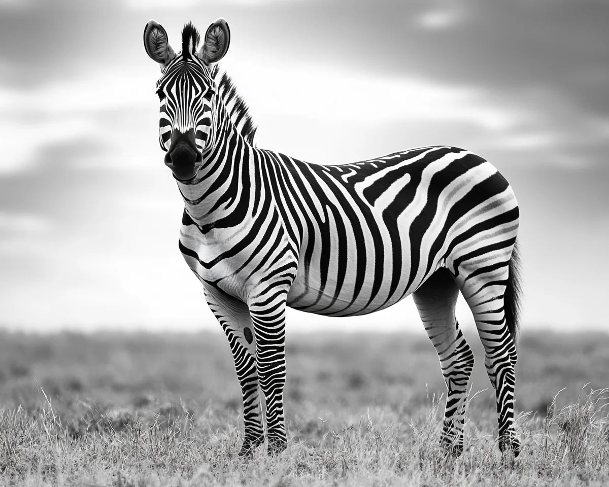 Black White Zebra Diamond Art Kit
