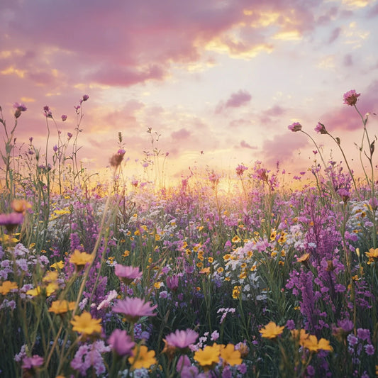 Clouded Sky Wildflowers Diamond Art Kit